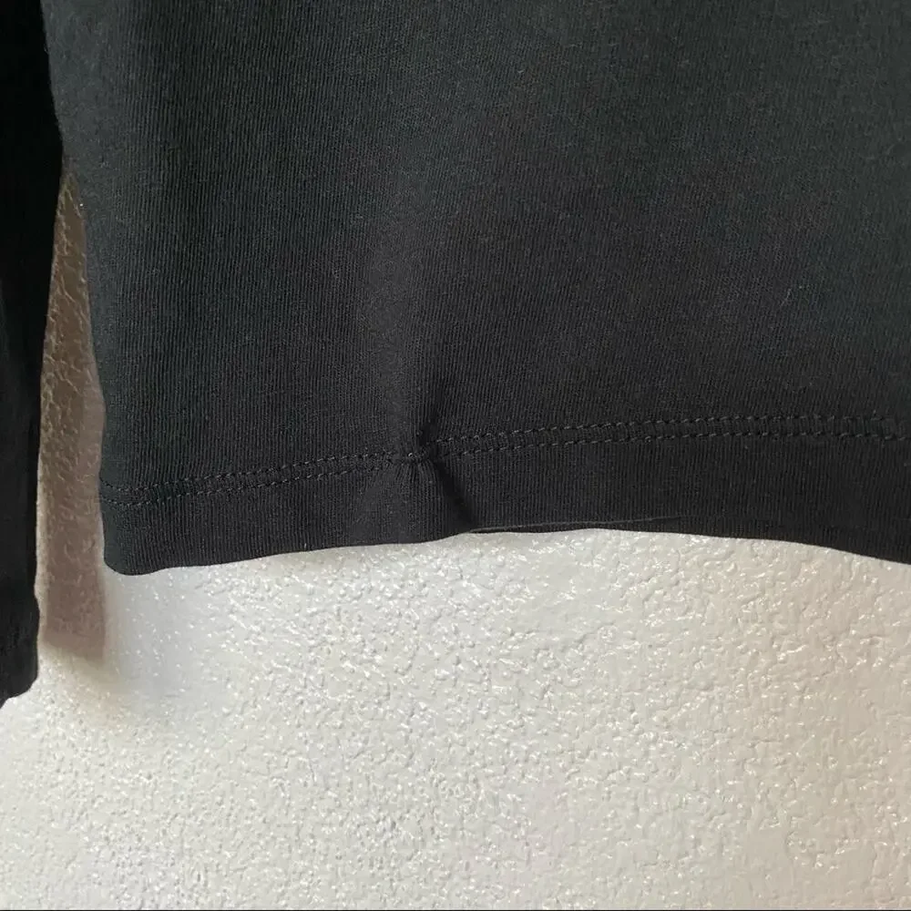 J. Crew Long Sleeve Crewneck Black Pocket Tee Size XXS